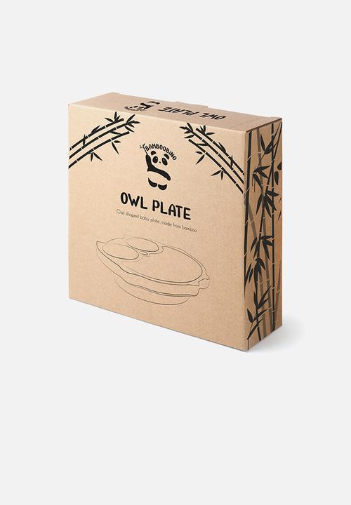 Nicolson Russell - Bamboobino Suction owl plate - pink
