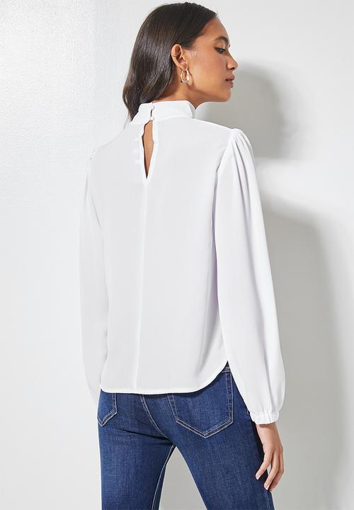 Superbalist - Funnel neck shell - white