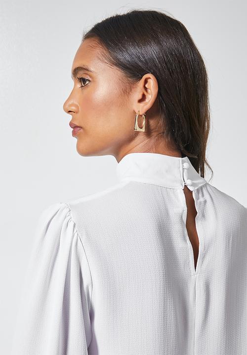 Superbalist - Funnel neck shell - white