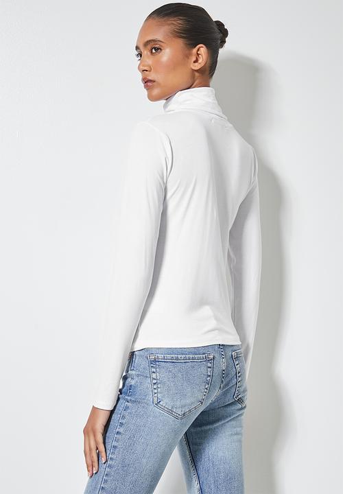 Superbalist - Viscose poloneck - white
