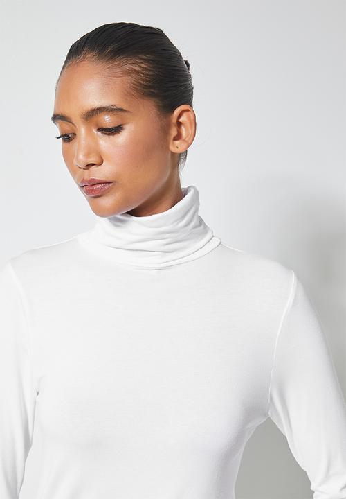 Superbalist - Viscose poloneck - white