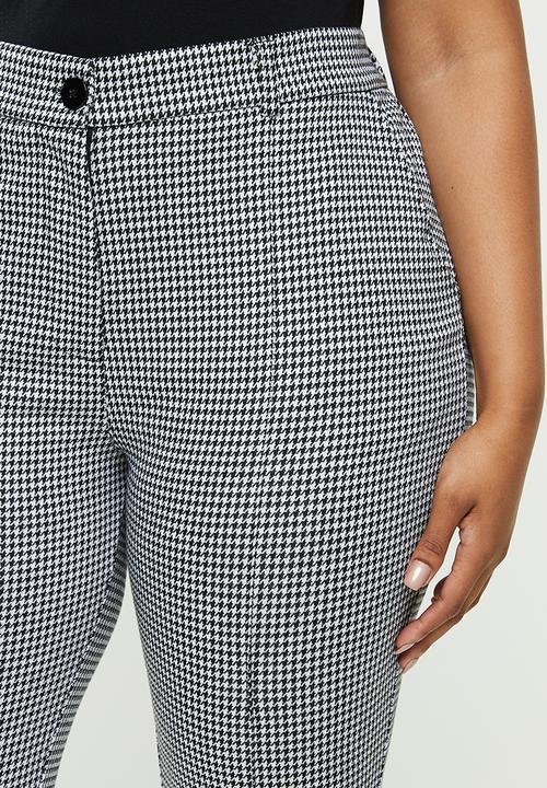 Violeta by Mango - Plus Trousers trip - black & white