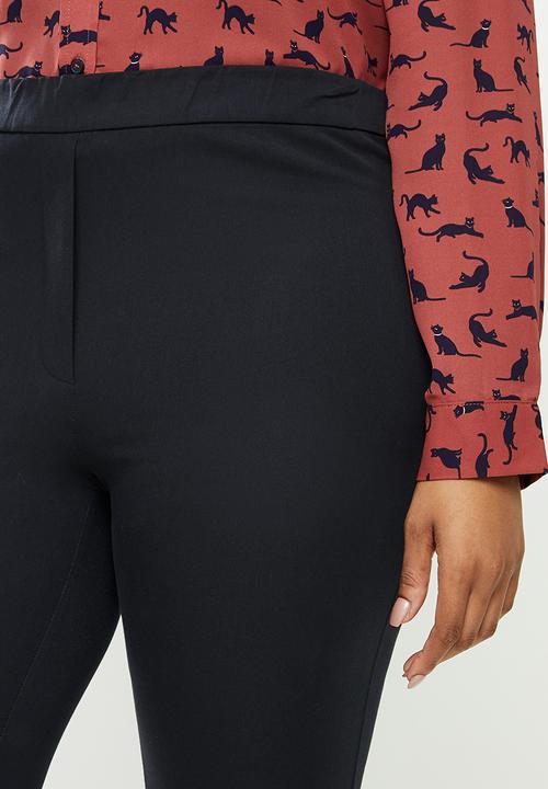 Violeta by Mango - Plus Trousers elastic - navy