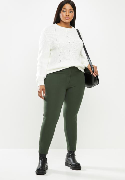 Violeta by Mango - Plus Trousers elastic - khaki