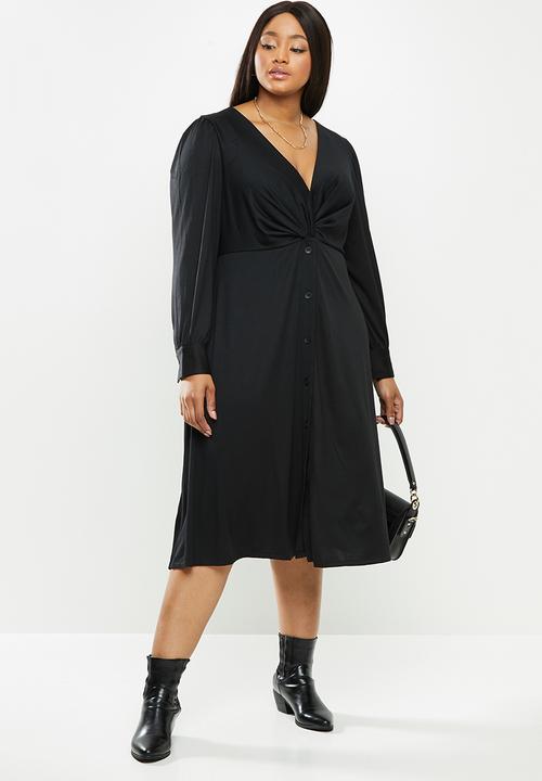 Violeta by Mango - Plus Dress calado - black