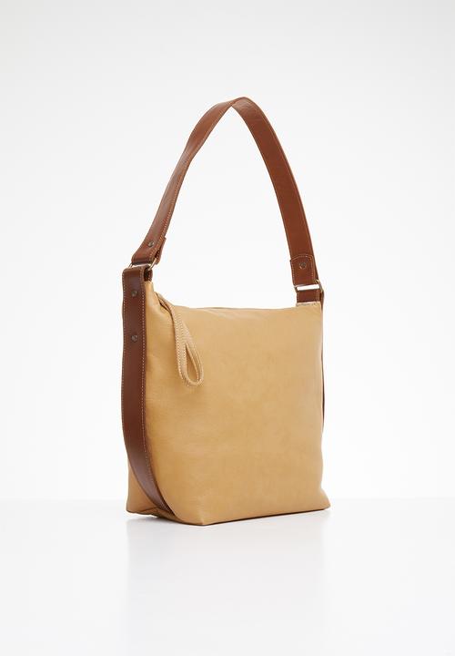 FSP Collection - Hoop slouch bag caramel leather - neutral