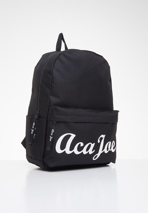 Aca Joe - Mens aca joe printed backpack - black