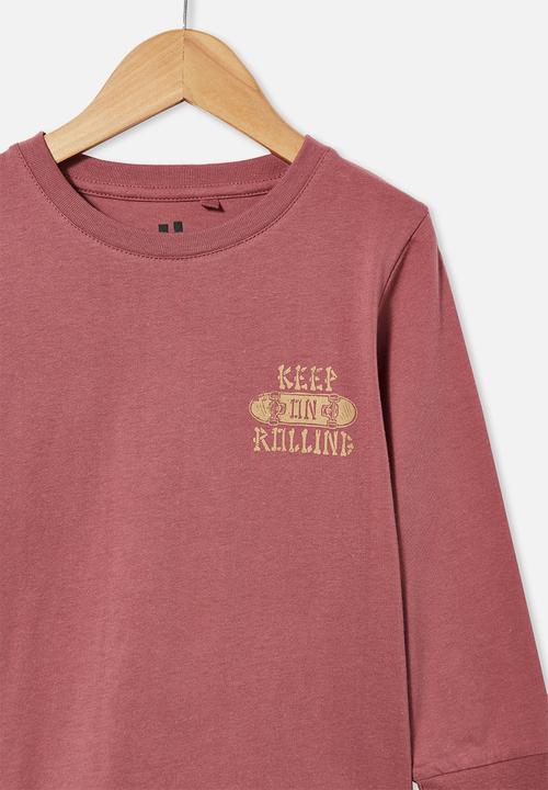 Cotton On - Tom long sleeve tee - vintage berry 