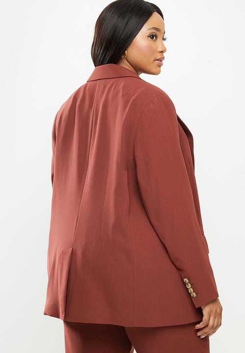 Violeta by Mango - Plus blazer martini - burgundy
