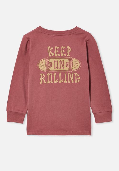 Cotton On - Tom long sleeve tee - vintage berry 