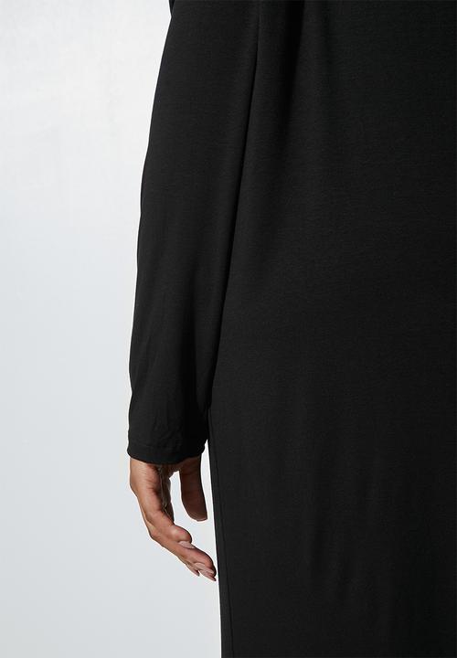 Superbalist - Dropped shoulder poloneck dress - black