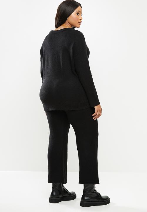 Brave Soul - Plus Poldarka top & pants - black