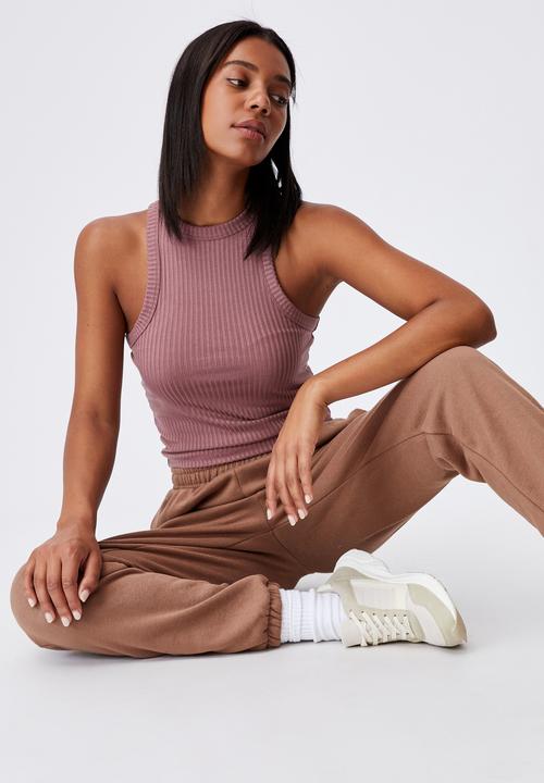 Cotton On - Classic track pants - cocoa brown