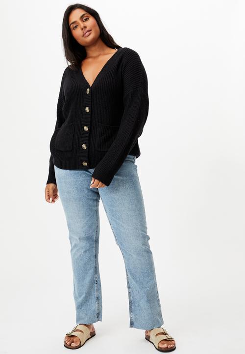 Cotton On - Curve lush dad cardigan - black
