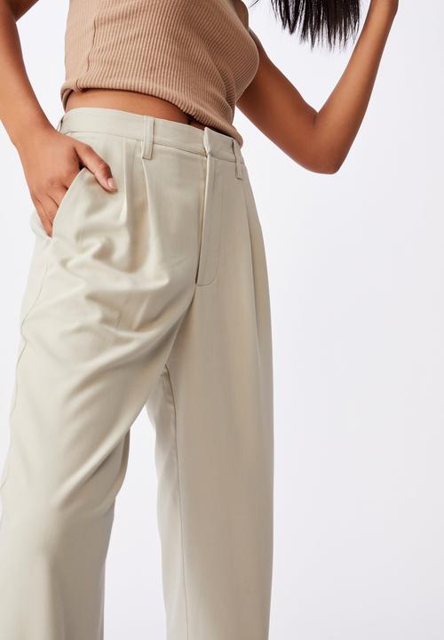 Cotton On - Jordan oversized pleat pants - silver lining