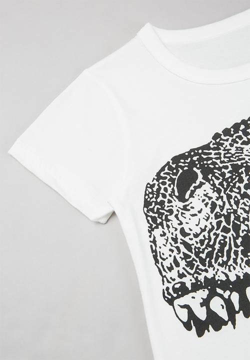 Pop Candy - Boys dino print tee - white