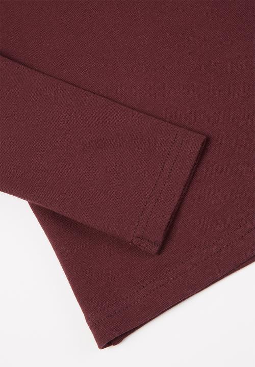 Pop Candy - Younger girls long sleeve tee - burgundy