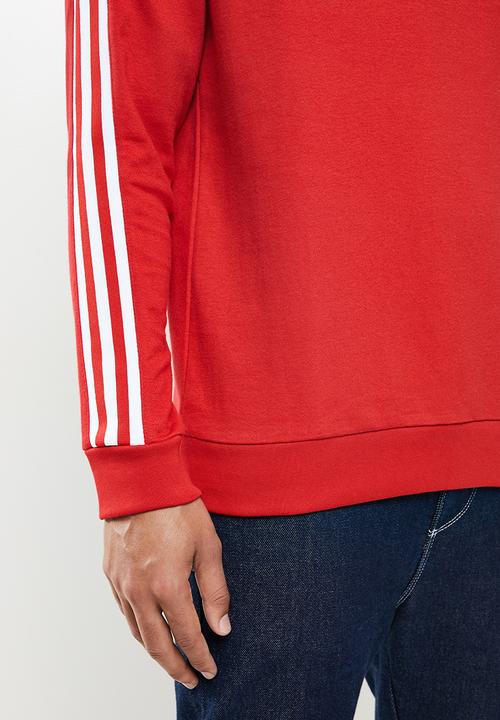 adidas Originals - 3d tf 3 strp sweatshirt - red
