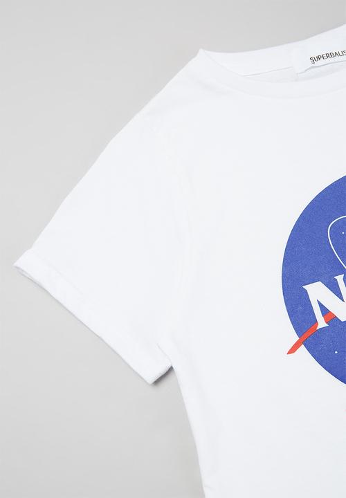 Superbalist - Nasa girls printed crop top - white