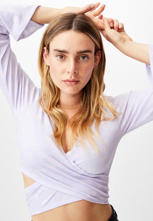 Cotton On - Jude bell sleeve long sleeve top - lilac