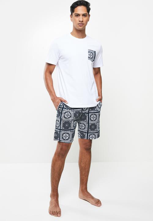 Brave Soul - Nellb loungewear - white & navy