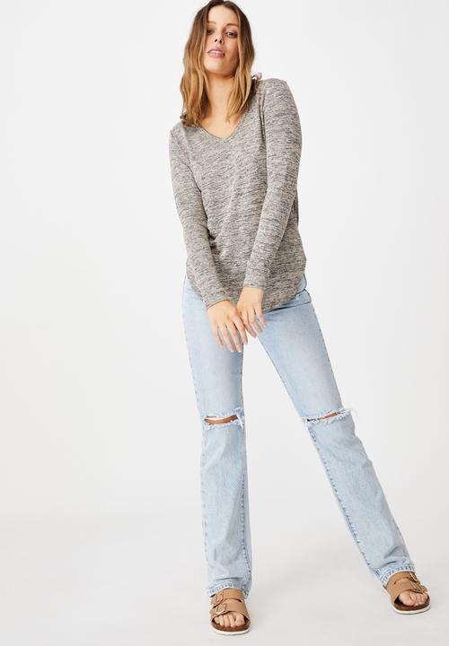 Cotton On - Karly long sleeve top - sand dune twist