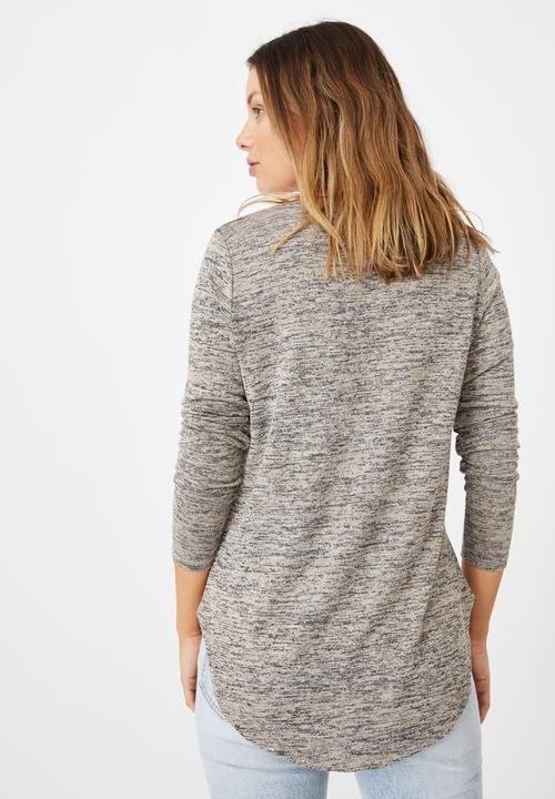 Cotton On - Karly long sleeve top - sand dune twist
