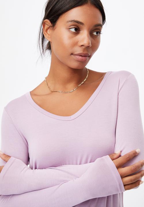 Cotton On - Karly long sleeve top - soft mauve