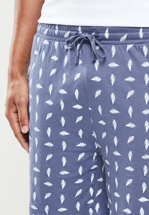 Brave Soul - Barb loungewear - white & blue