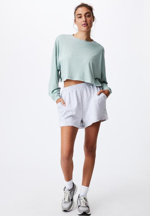 Cotton On - Kyle batwing long sleeve top - washed lush green