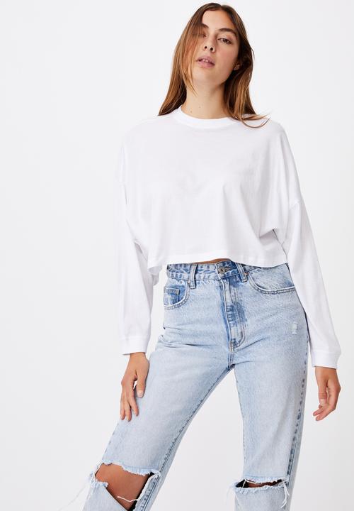 Cotton On - Kyle batwing long sleeve top - white