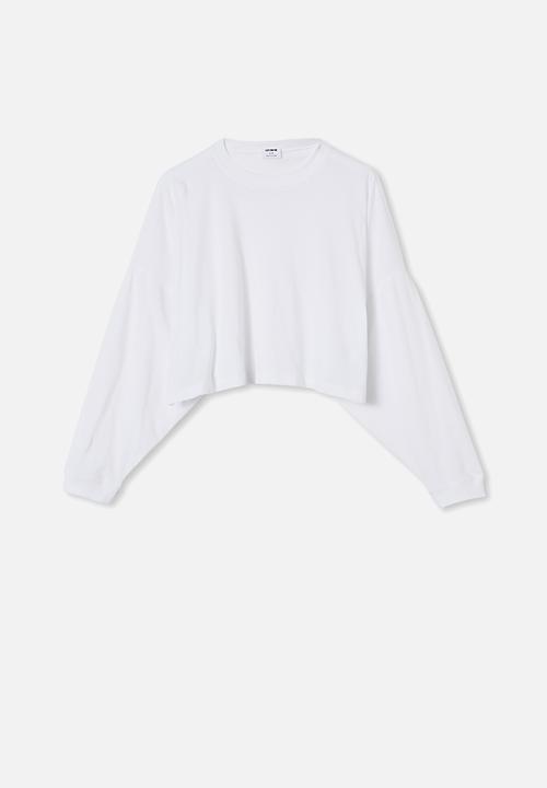 Cotton On - Kyle batwing long sleeve top - white
