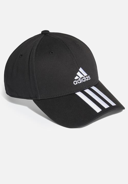 adidas Performance - Baseball three stripes cap - black & white