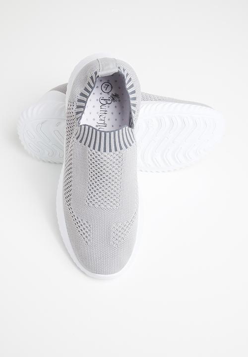 Butterfly Feet - Mist sock sneaker - grey