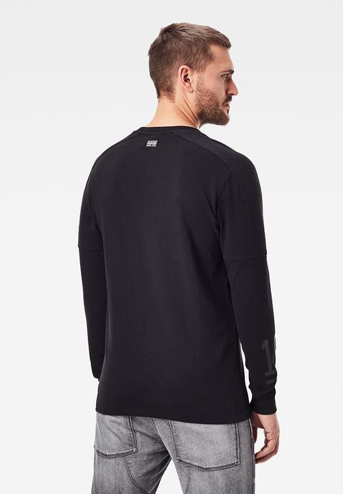 G-STAR - Numbers graphic r long sleeve tee - black
