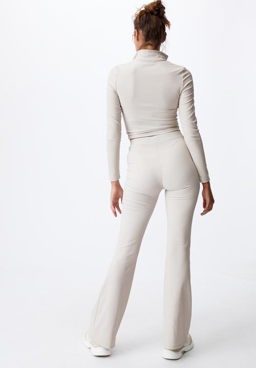 Cotton On - Quinn quarter zip long sleeve top - taupe