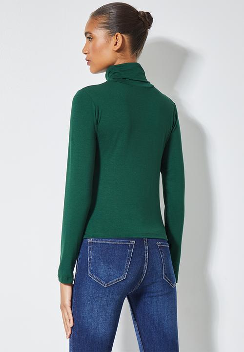 Superbalist - Viscose poloneck - forest green