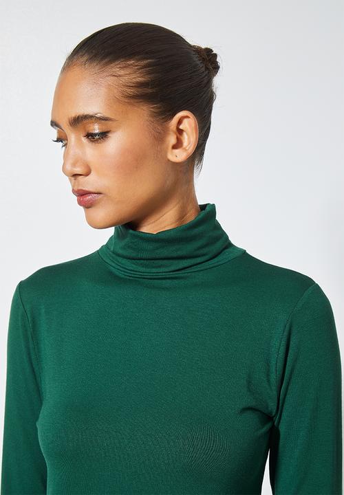 Superbalist - Viscose poloneck - forest green