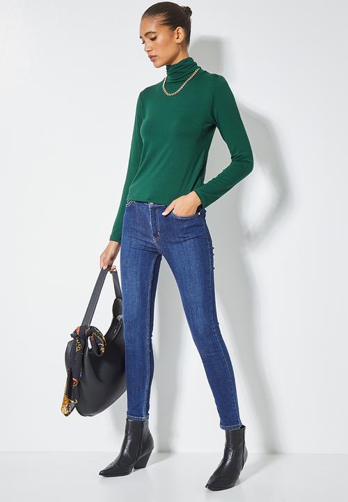 Superbalist - Viscose poloneck - forest green