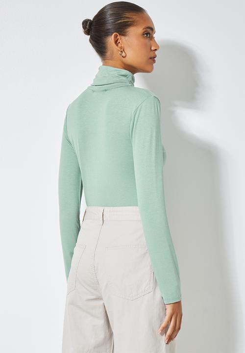 Superbalist - Viscose poloneck - sage
