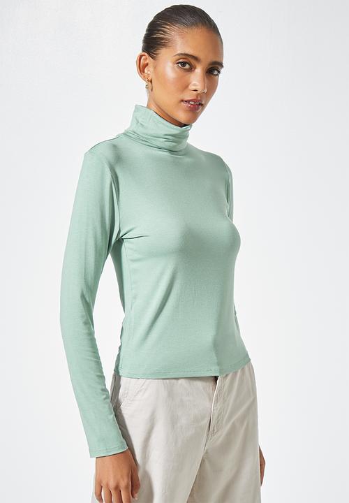 Superbalist - Viscose poloneck - sage