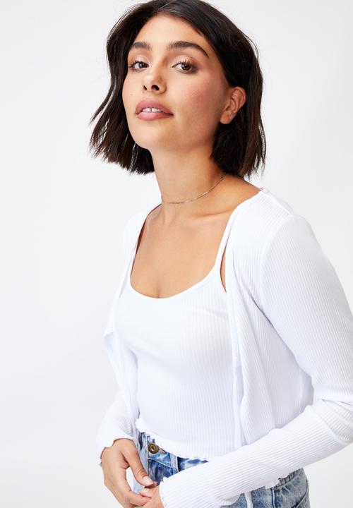Cotton On - Violetta co-ord twin set - white
