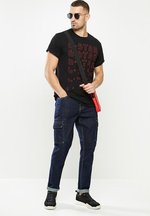 G-STAR - Embro gradient graphic lash r short sleeve tee - black