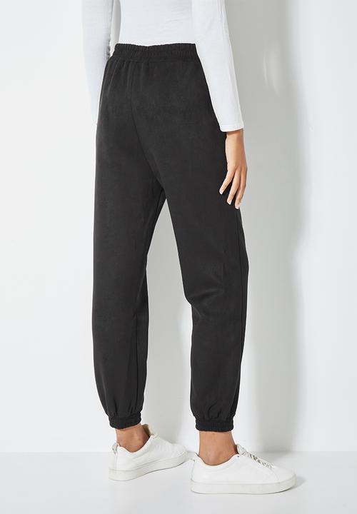 Superbalist - Suedette jogger - black