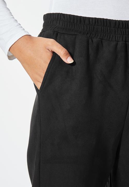 Superbalist - Suedette jogger - black