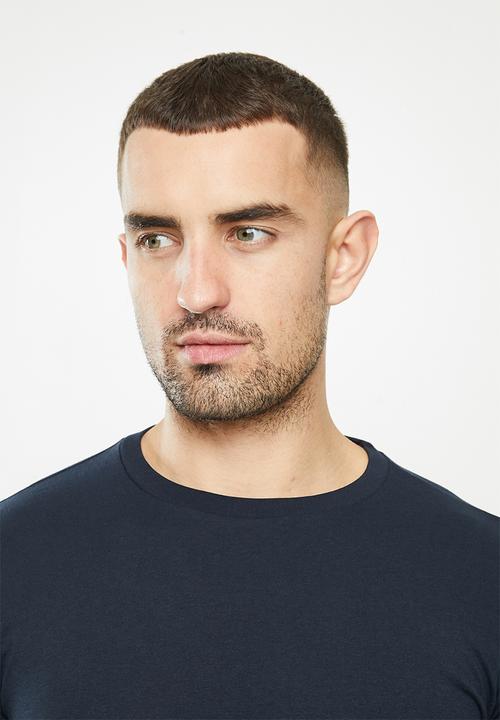 Replay - Replay sleeve print basic tee - navy