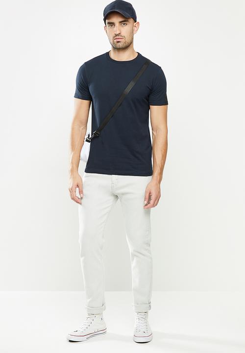 Replay - Replay sleeve print basic tee - navy