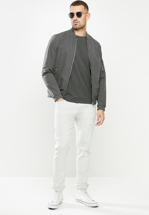 Replay - Replay sleeve print basic tee - grey