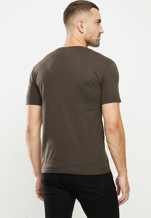 Replay - Replay logo tee - brown