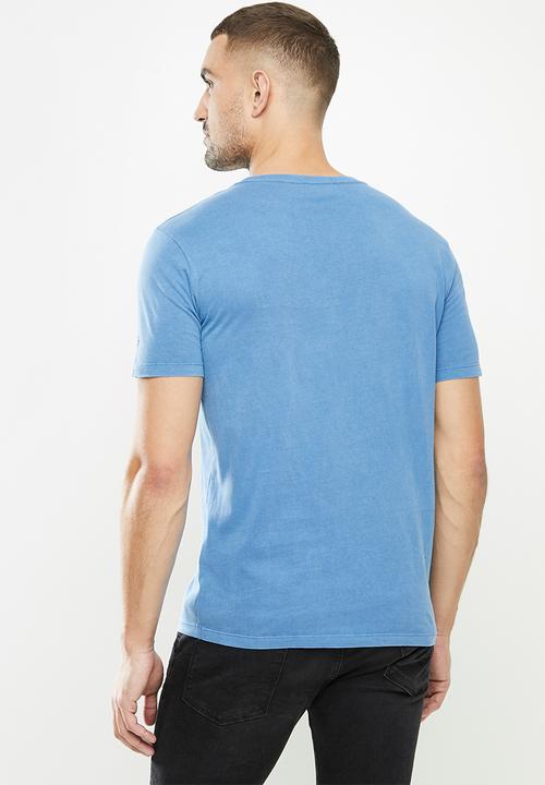 Replay - Replay logo tee - blue